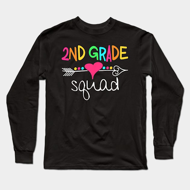 2nd Grade Squad Second Teacher Student Team Back To School Long Sleeve T-Shirt by torifd1rosie